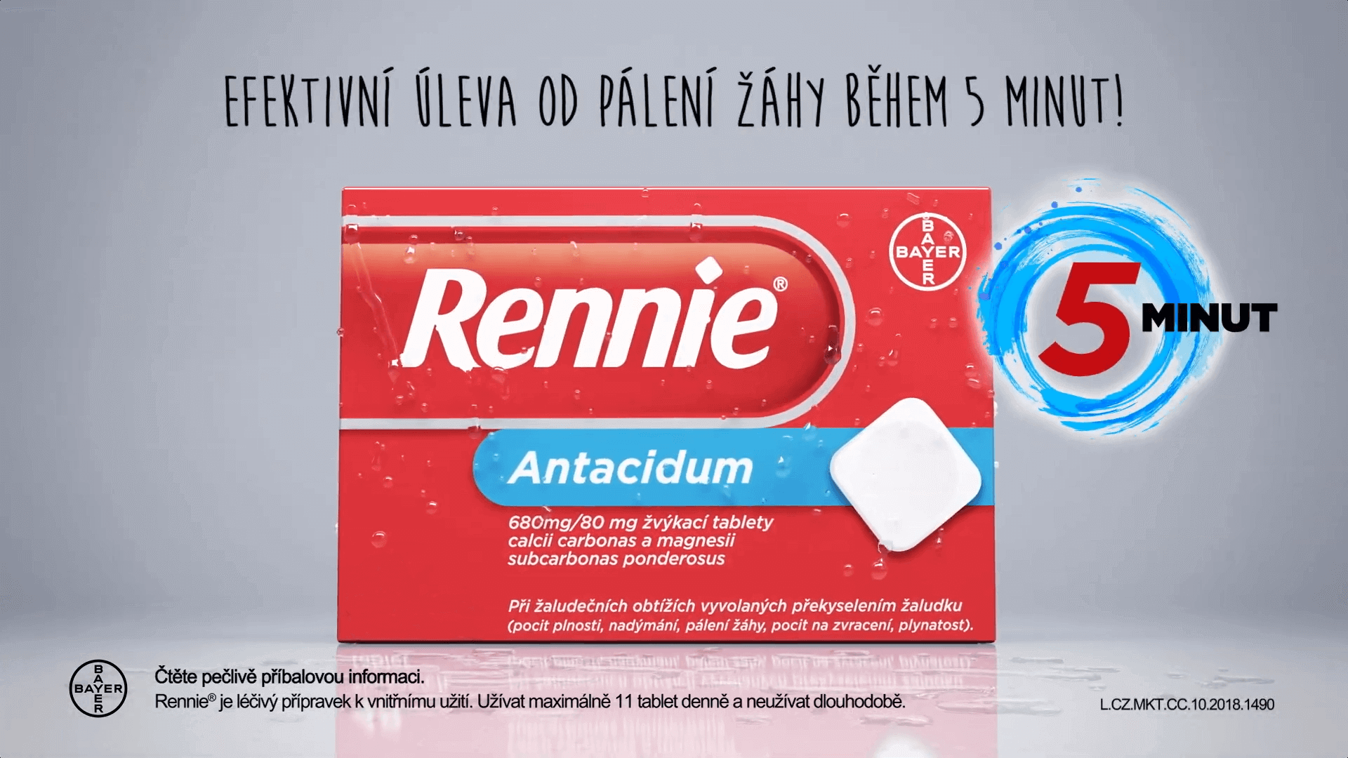 Rennie úleva od pálení žáhy