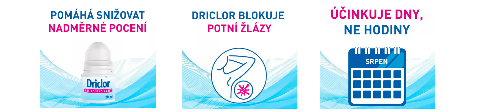 brání nadměrnému pocení,