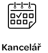 kancelář, jídlo, práce