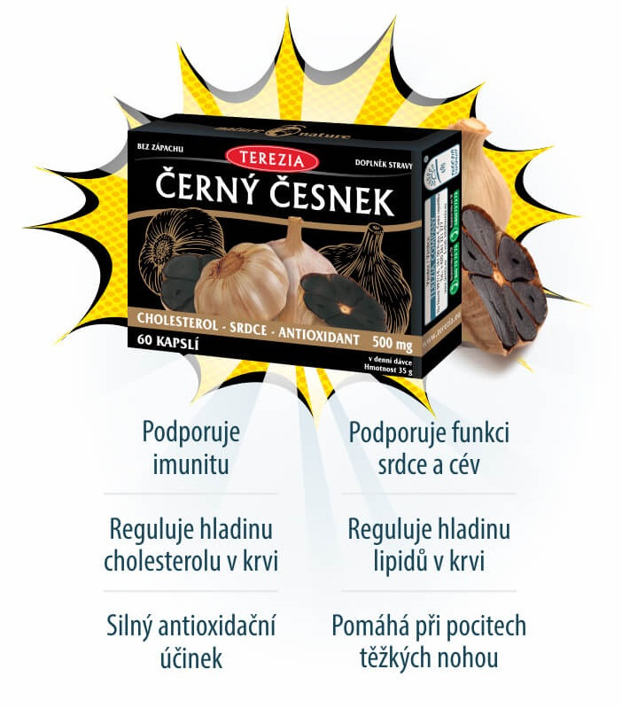 Benefity černý česnek
