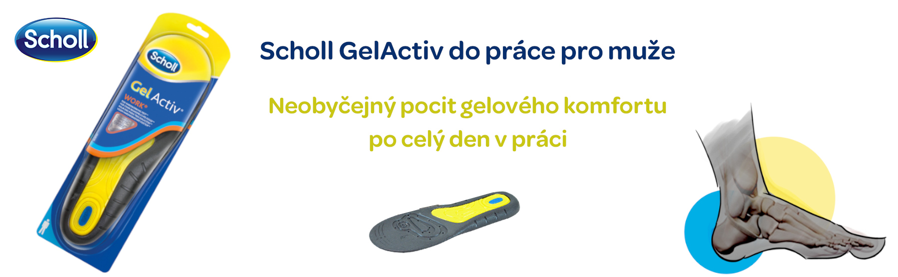 Scholl Gelové vložky do bot Work