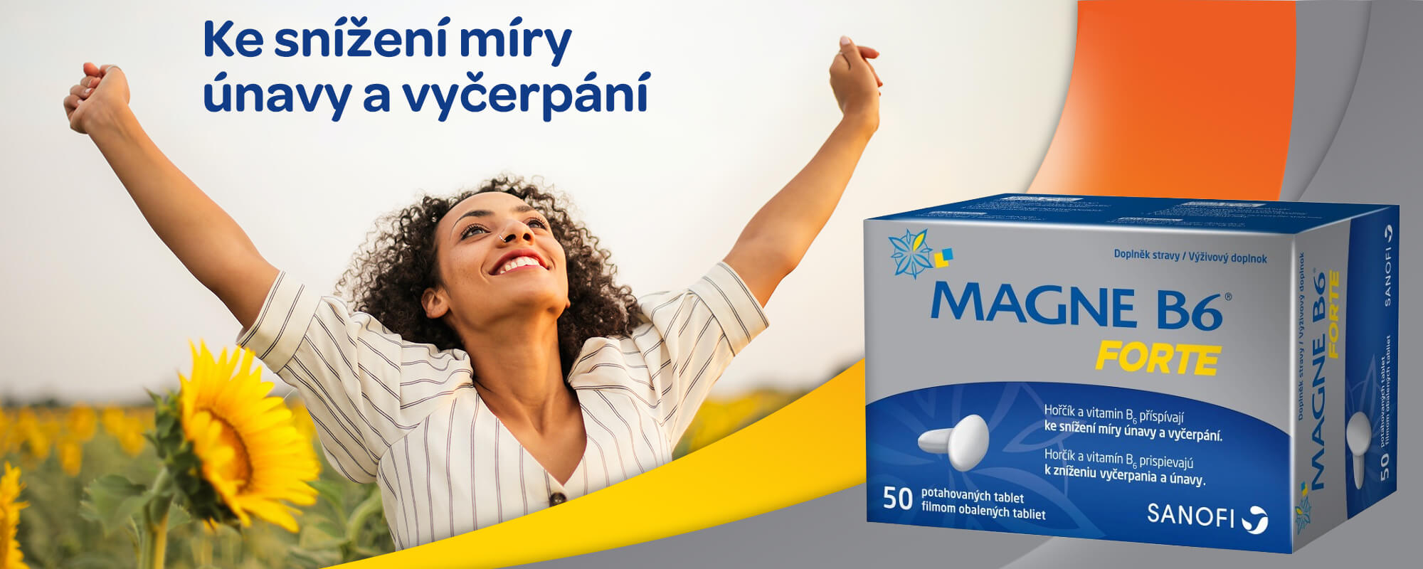 Magne B6 Forte, doplněk stravy s hořčíkem a vitamínem B6, přispívá ke snížená únavy a vyčerpání, energetický metabolismus, psychické zdraví, nervová soustava, správná činnost svalů, kosti, zuby