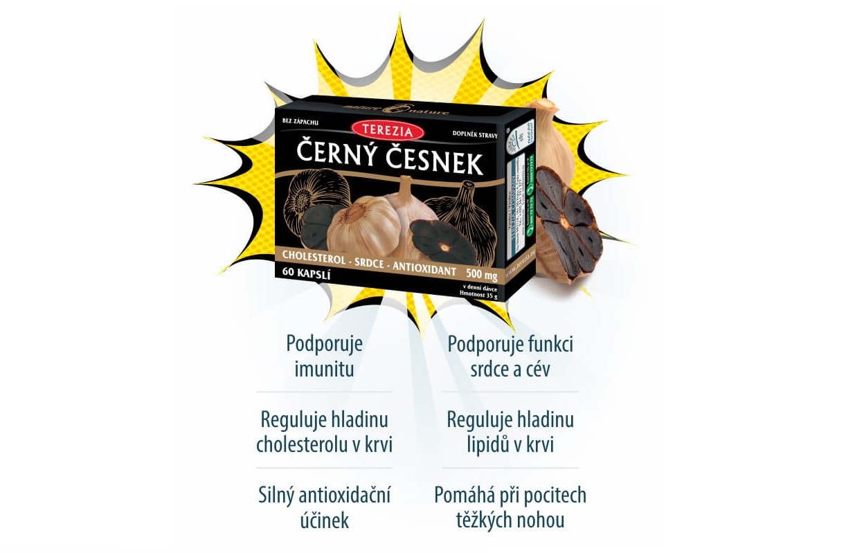 Benefity černý česnek