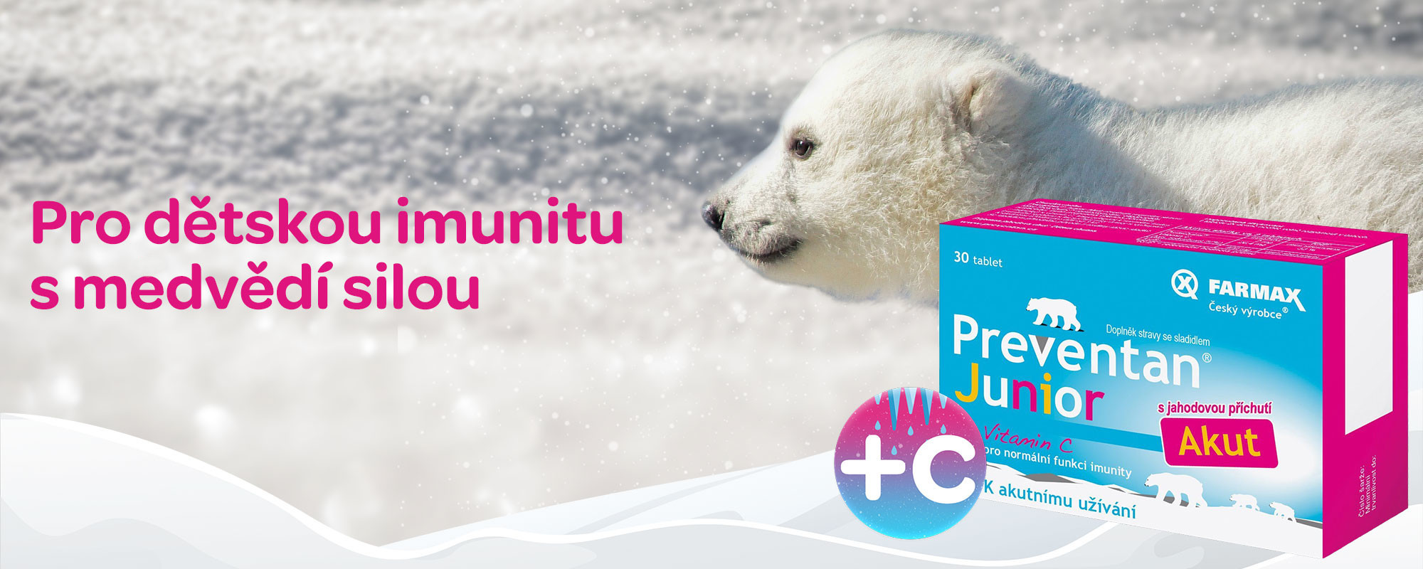 Preventan akut Junior, pro děti od 3 do 15 let, posiluje imunity, obsahuje vitamín C, obsahuje inulin, slazeno stévii