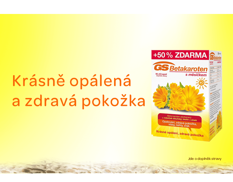 GS Betakaroten s měsíčkem, krásné opálení, zdravá pokožka, měsíček