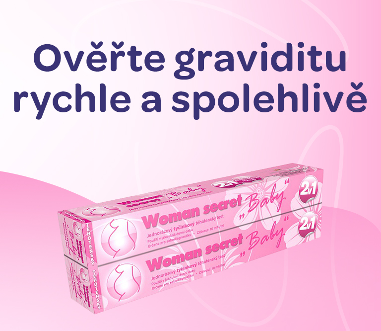 Woman secret baby 2v1, těhotenský test, tyčinkový
