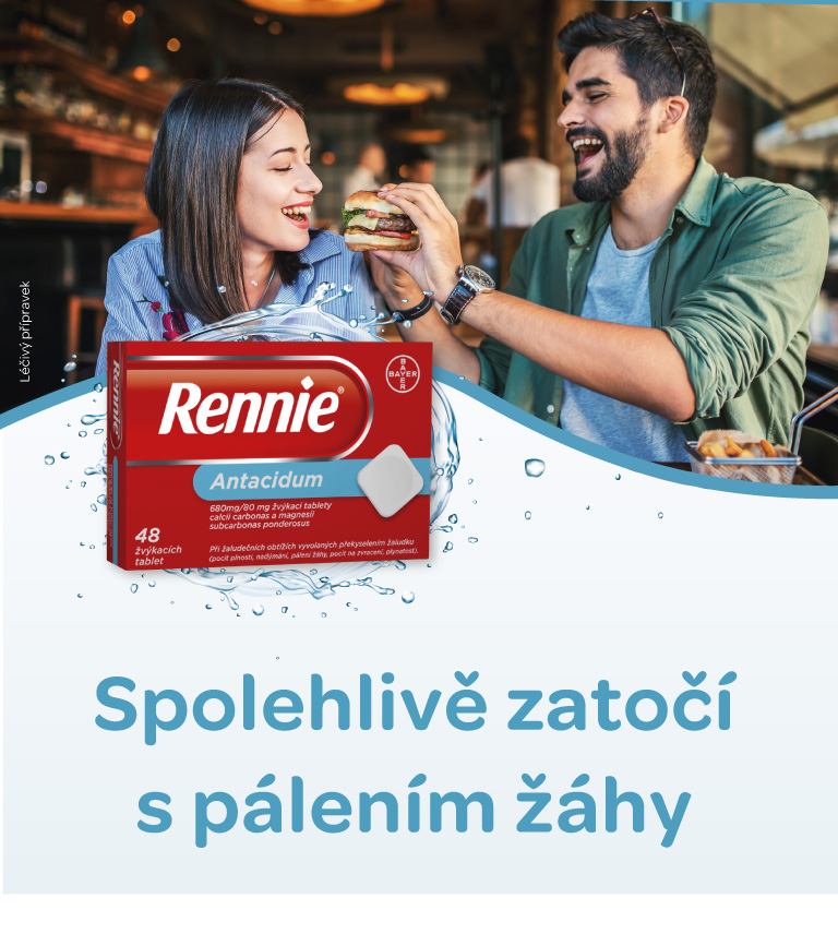 rennie spolehlivě zatočí s pálením žáhy