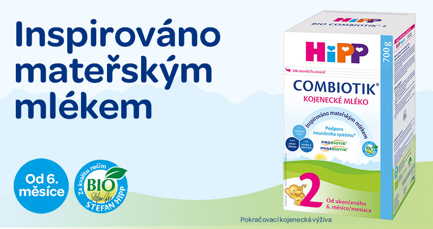 HiPP 2 bio Combiotik, pokračovací kojenecké mléko, od 6. měsíce