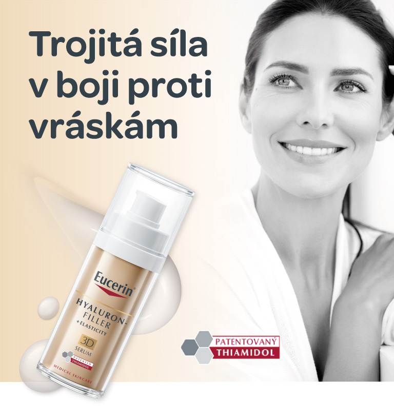 Eucerin proti vráskám hyaluron kyselina trojí účinek