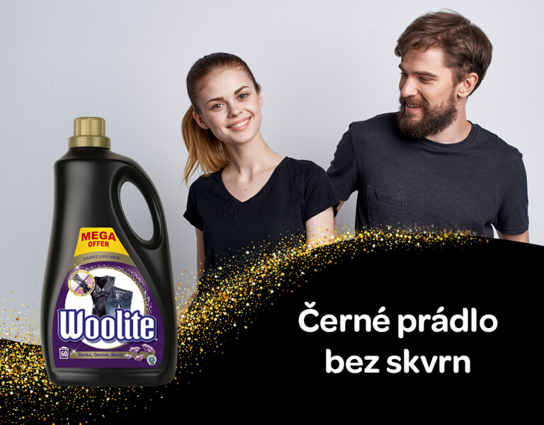 woolite dark, denim, banner, 3,6 l, prací prostředek na tmavé prádlo