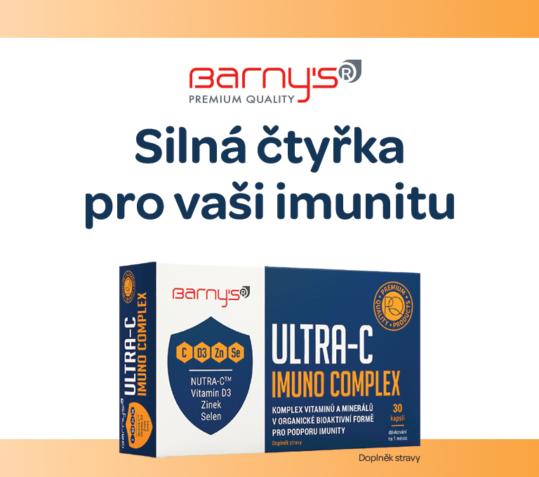 Barnys ultra-c imune complex, komplex vitaminu C, D a minerálů selenu a zinku, imunita