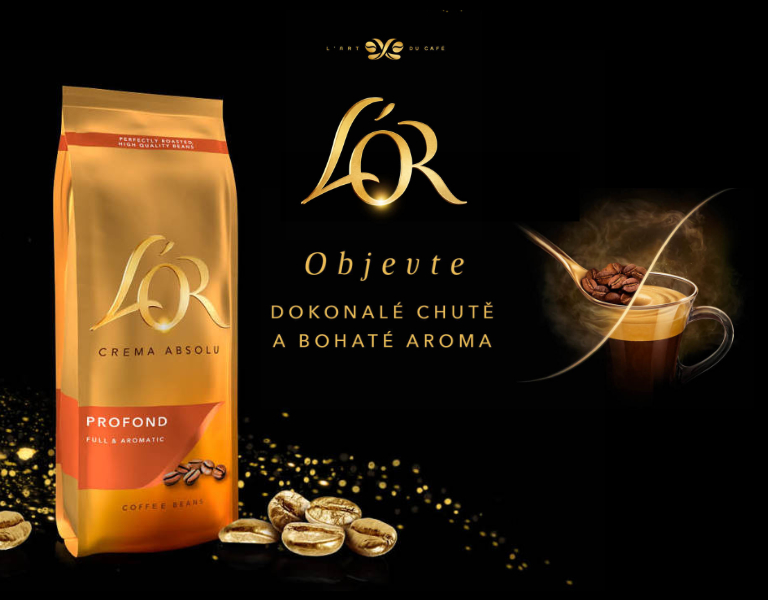 L'OR Crema Absolu Profond UTZ zrnková káva