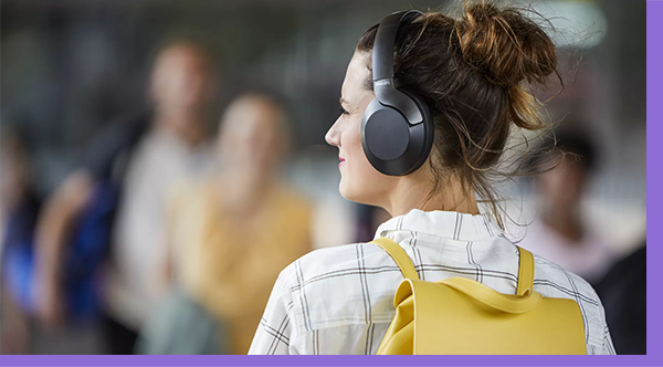 Philips Sluchátka TAPH805BK/00, Bezdrátová sluchátka přes uši pro aktivní potlačení hluku , až 30 hodin hraní, Funkce aktivního potlačení hluku (ANC)