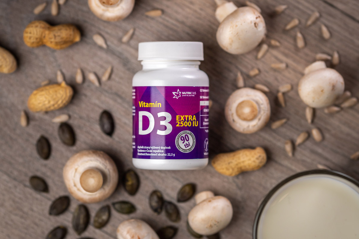 Nutricius, Vitamin D3, imunita, kosti, zuby, svaly, ucinky vitaminu D