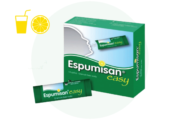 Espumisan, problémy s nadýmáním, espumisan easy
