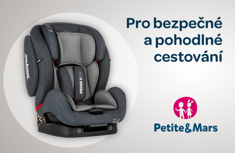 Petite&Mars Autosedačka Prime II Isofix Grey 9-36kg