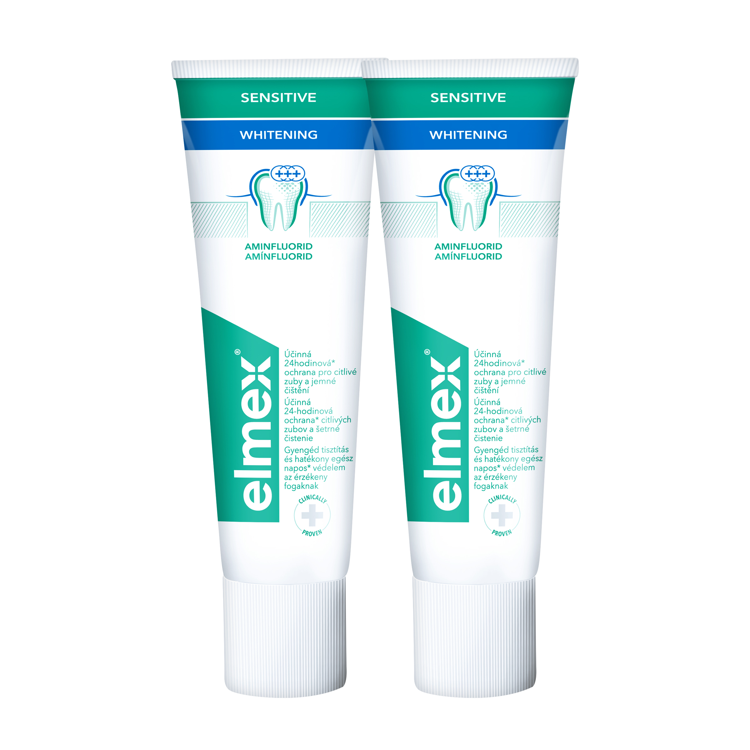 Benefity elmex Sensitive Whitening zubní pasty