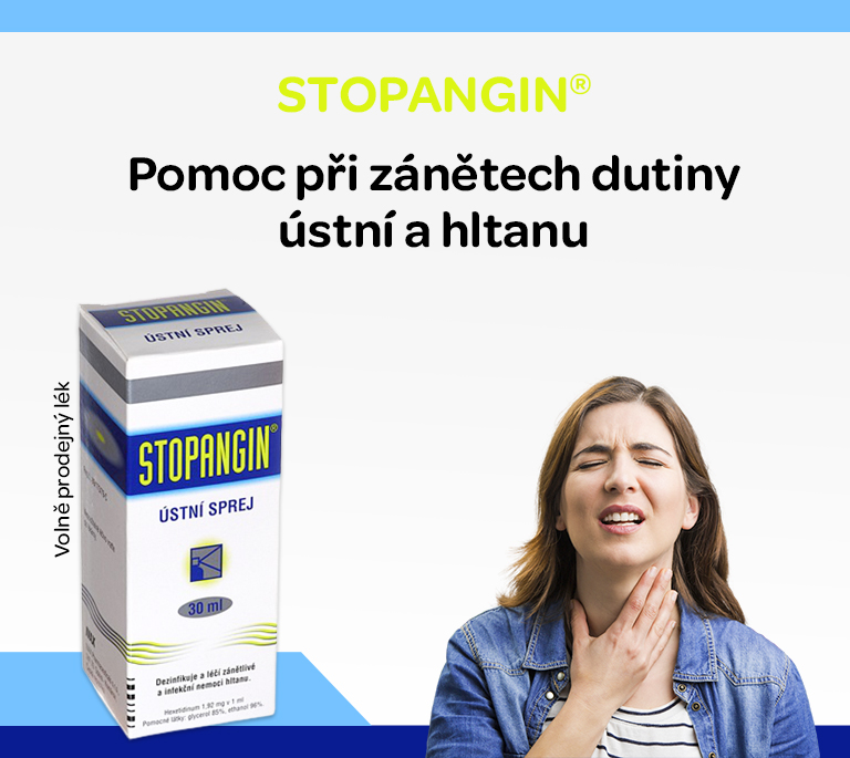 Stopangin, zánět v dutině ústní, angína