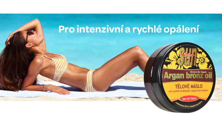 přírodní arganové máslo, máslo pro rychlé opálení