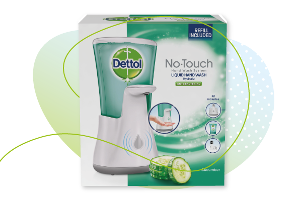dettol, bezdotykový dávkovač na mýdlo