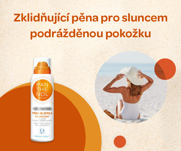 Panthenol Omega 10%, pěna ve spreji, po opalování