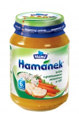 Hamánek krůta s gratinovanou zeleninou a rýží 190g