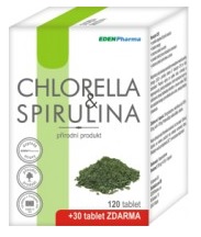 Edenpharma Chlorella Spirulina tablety 120+30 zdarma