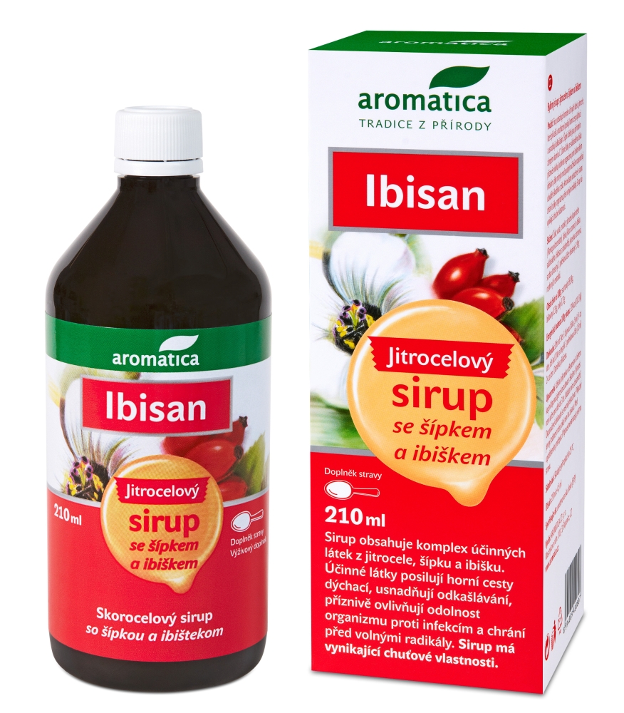 Fotografie AROMATICA Sirup Ibisan jitrocelový od 3 let 210ml