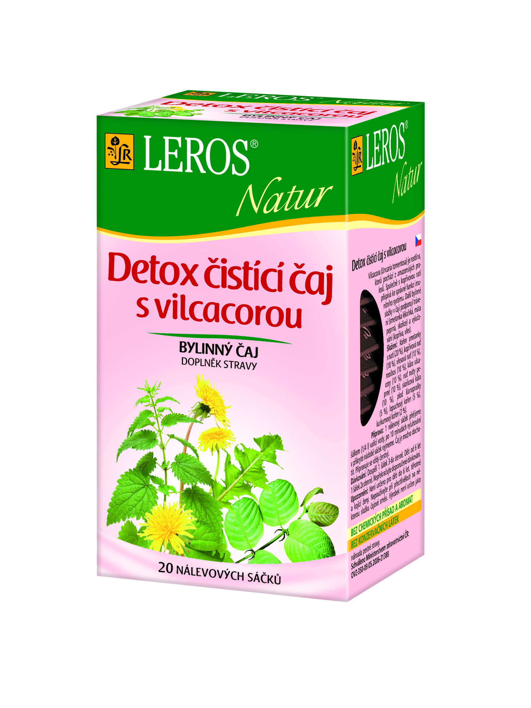 LEROS NATUR Detox čist.čaj s Vilcacorou n.s.20x1.5