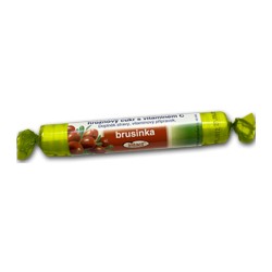 Intact rolička hroznový cukr s vitamín C Brusinka 40g