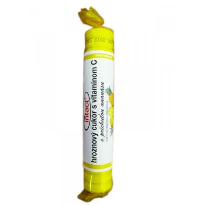 Intact rolička hroznový cukr s vitamín C - ananas 40g