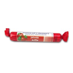 Intact rolička hroznový cukr s vitamín C - jahoda 40g