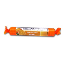 Intact hroznový cukr s vitamín C pomeranč 40g (rolička