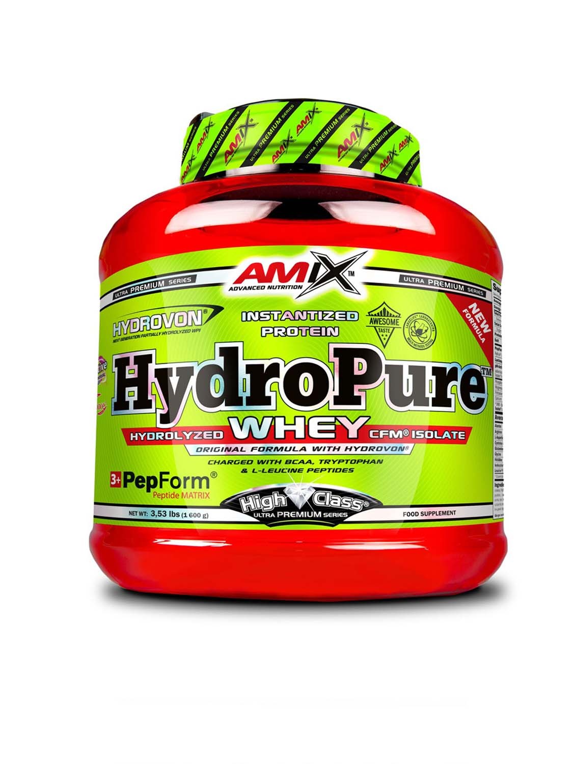 Amix HydroPure Whey Protein, double chocolate, 1600g