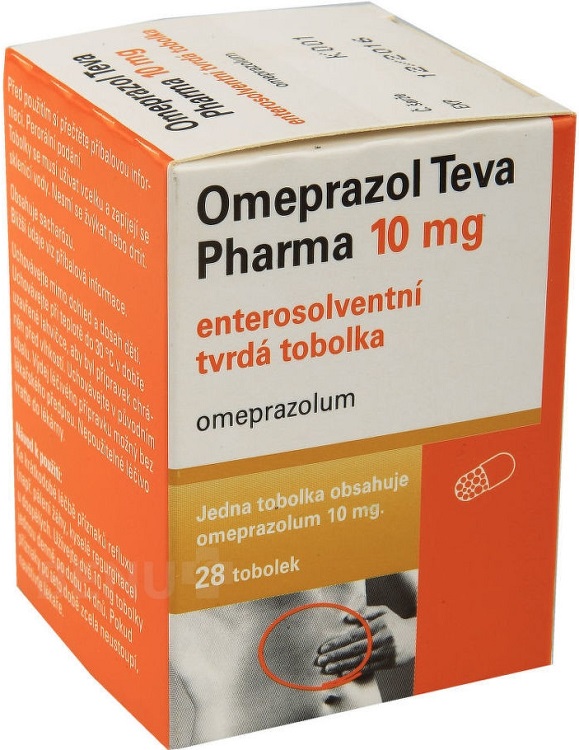 Omeprazol Teva Pharma 10mg perorální orální tobolky enterosolventní tvrdá 28x10mg