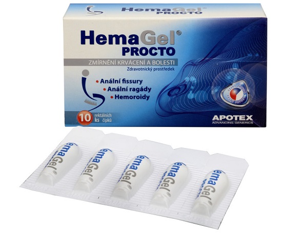 HemaGel PROCTO 10 čípků