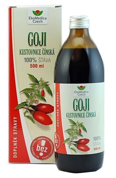 EKOMEDICA Goji Kustovnice čínská 100% šťáva 500ml