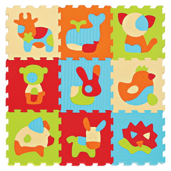 Puzzle pěnové 90x90 cm Zvířátka