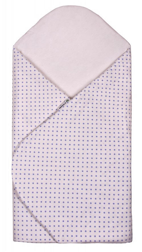 Rychlozavinovačka, white / little blue dots