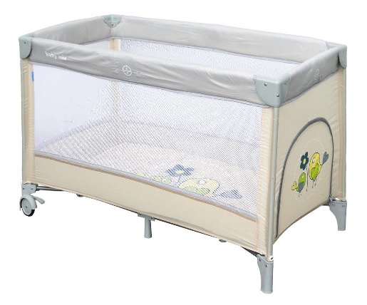 Dětská cestovní postýlka Baby Mix Vrabci béžová