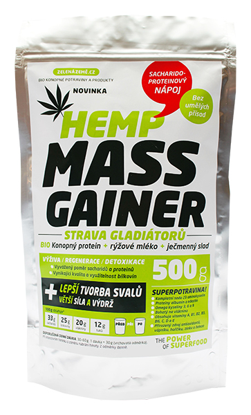 Zelená Země Konopný gainer Fitness 500g