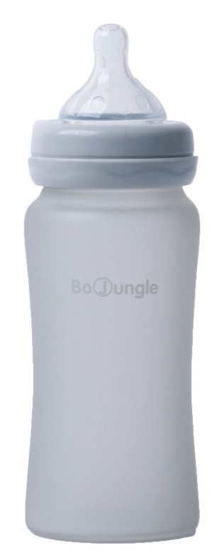 Bo Jungle skleněná láhev s úchyty B-Thermo 240ml Grey