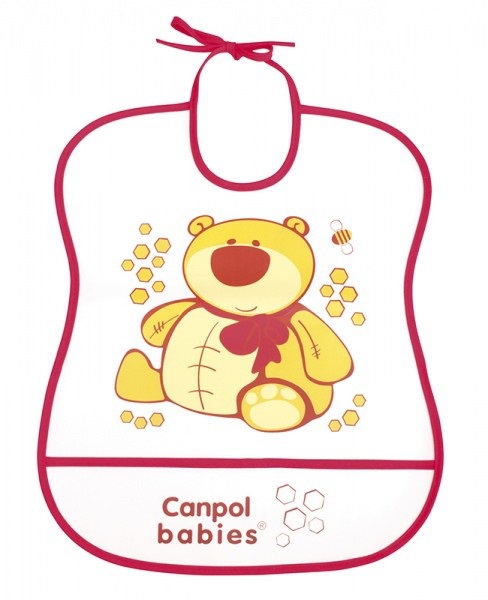 Canpol babies Plastový bryndák měkký Happy Animals