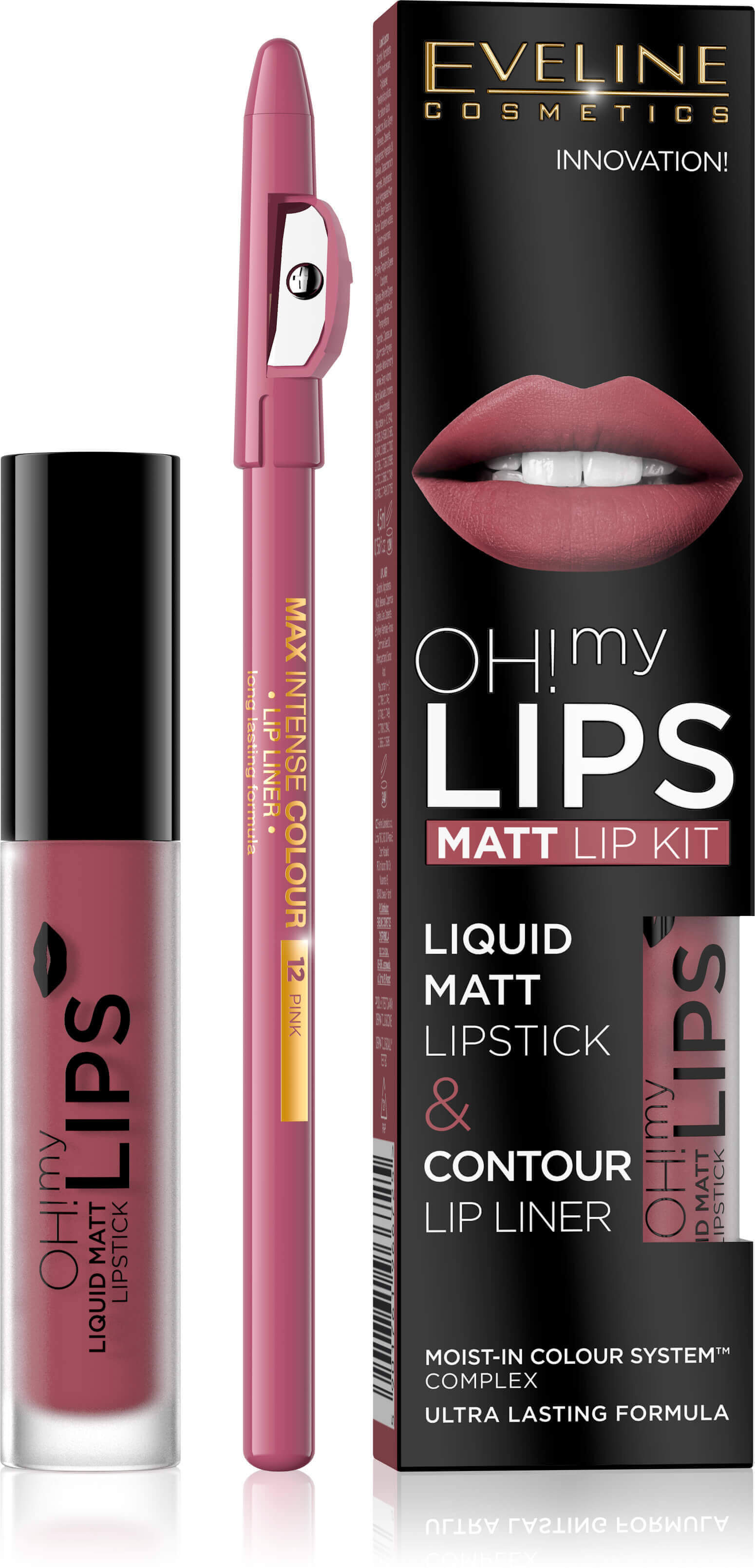 Eveline Oh my lips - lesk + konturovací tužka - 06 Cashmere rose