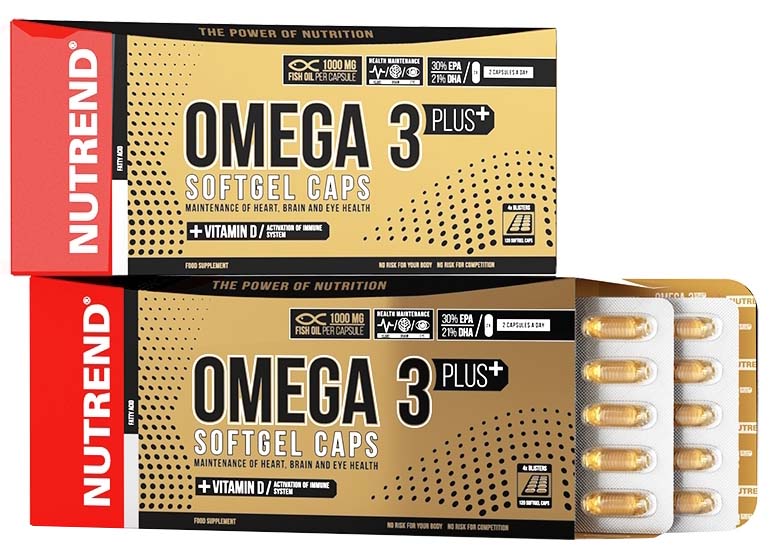 OMEGA 3 PLUS SOFTGEL CAPS, 120 kapslí