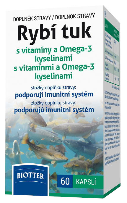 Rybí tuk s vitamíny a Omega-3 kyselinami 60 kapslí