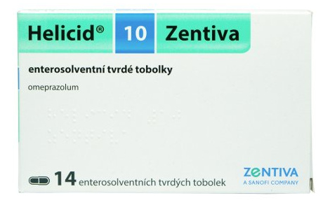 Helicid 10 Zentiva 10mg 14 tvrdých tobolek
