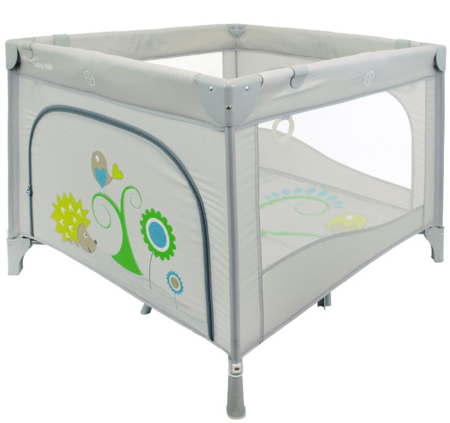 Dětská skládací ohrádka Baby Mix 106x106 ježek grey