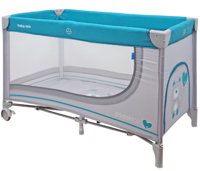Dětská cestovní postýlka Baby Mix Medvídek grey