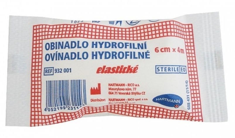 Hydrofilní obinadlo elastické sterilní 6cmx4m 1ks